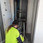 new communications rack install during