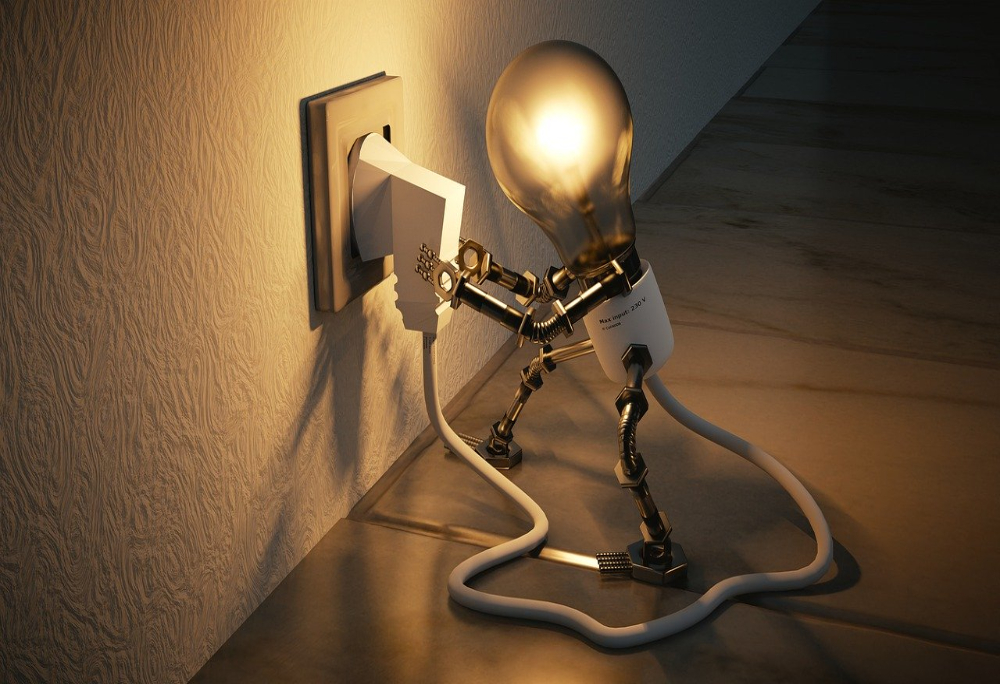 light globe getting plugged in